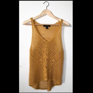 XXI Crochet Yellow Tank Top SZS